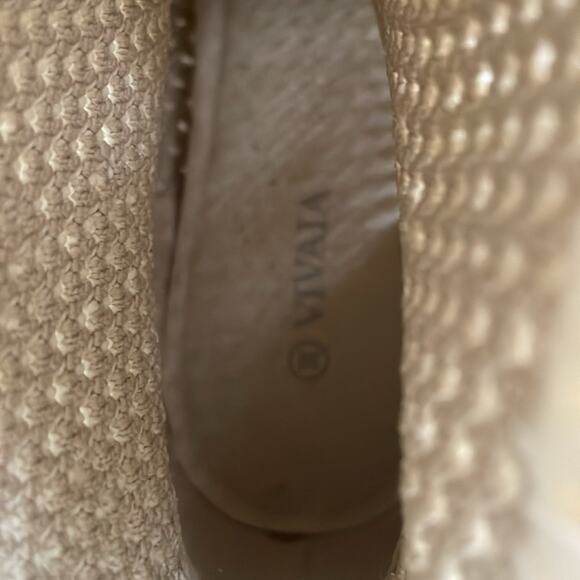 Vivaia Melissa Square-Toe Perforated Heeled Sock Boots Cream Ivory - Picture 9 of 16